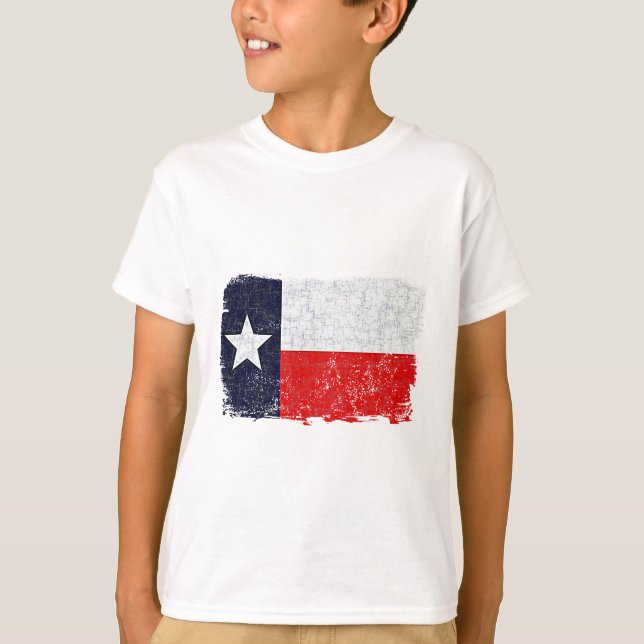 CAMISETA BANDERA DE TEJAS ENVEJECIDA (Anverso)