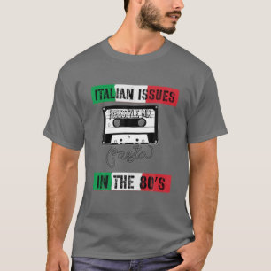 Camiseta Bandera de temas italianos Pasta Cassette 80S, Ita