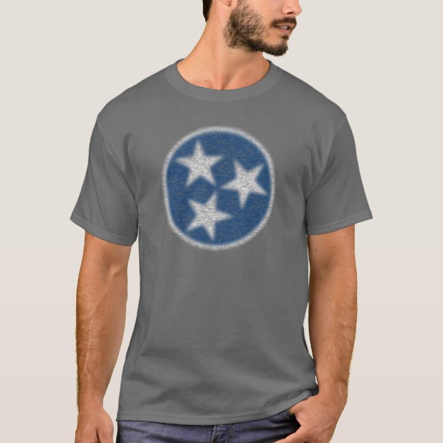 Camiseta Bandera de Tennessee del vintage (Anverso)