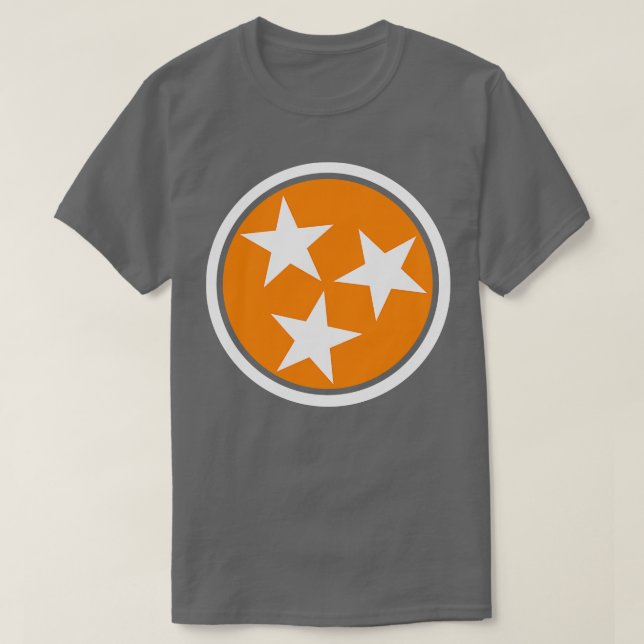 Camiseta Bandera de Tennessee Stars Gran Naranja (Diseño del anverso)