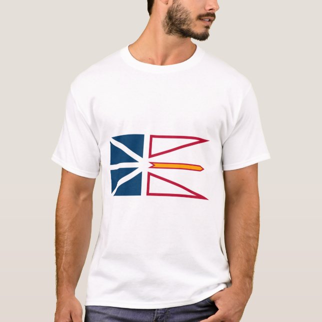 Camiseta Bandera de Terranova y Labrador (Canadá) (Anverso)