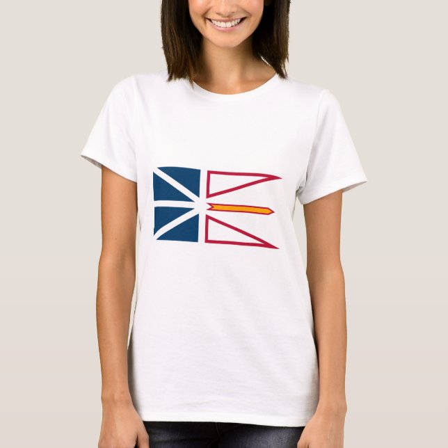 Camiseta Bandera de Terranova y Labrador (Canadá) (Anverso)
