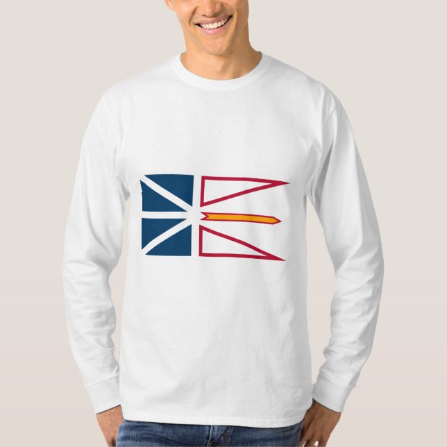 Camiseta Bandera de Terranova y Labrador (Canadá) (Anverso)