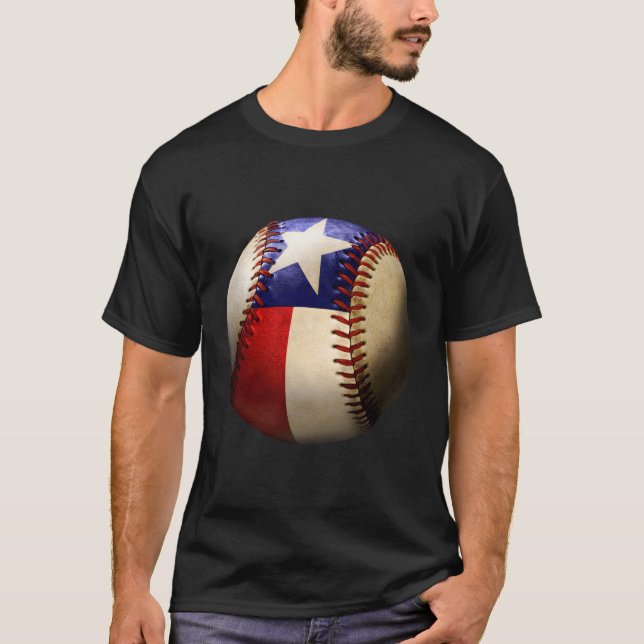 Camiseta Bandera de Texas Juego de Béisbol regalo de Estado (Anverso)