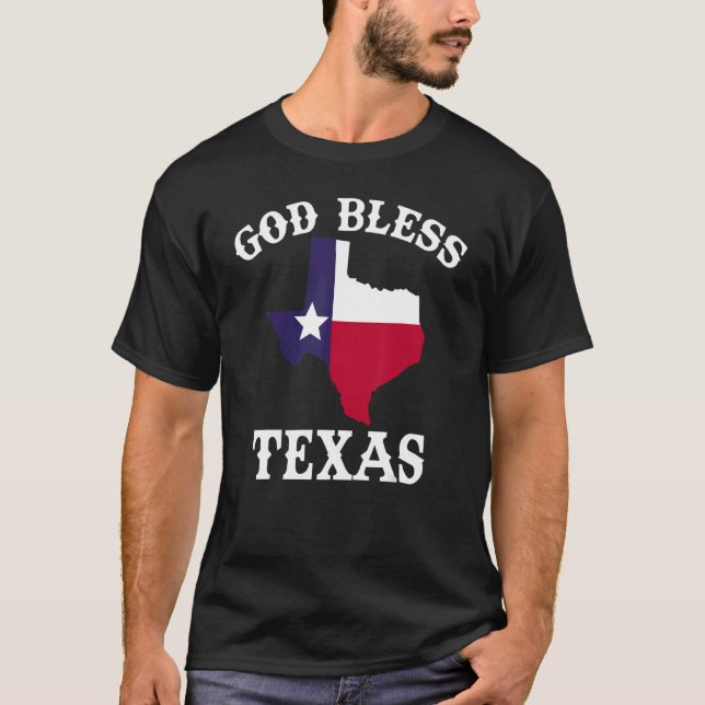 Camiseta Bandera de Texas Patriótico Orgullo Textico Dios b (Anverso)