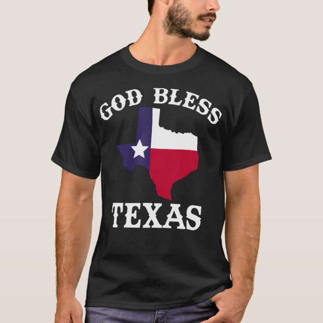 Camiseta Bandera de Texas Patriótico Orgullo Textico Dios b (Anverso)