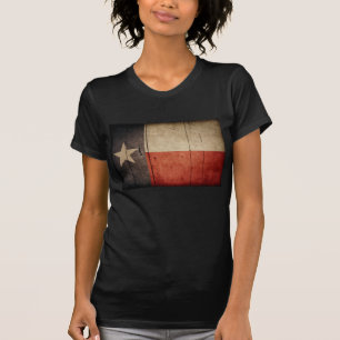 Camiseta Bandera de Texas Rugged Wood
