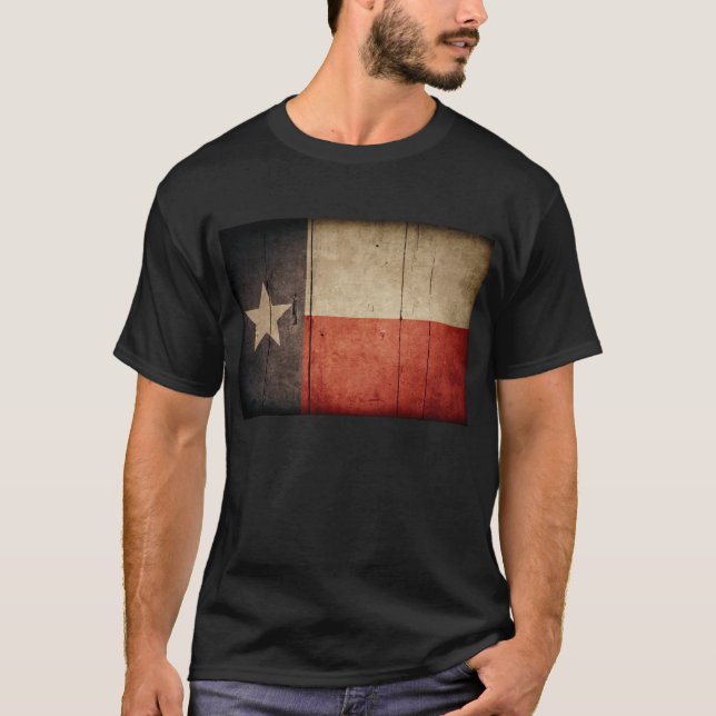 Camiseta Bandera de Texas Rugged Wood (Anverso)