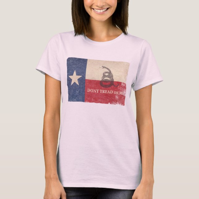 Camiseta Bandera de Texas y Gadsden (Anverso)