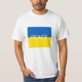 Camiseta Bandera de texto azul personalizado de la paz en U