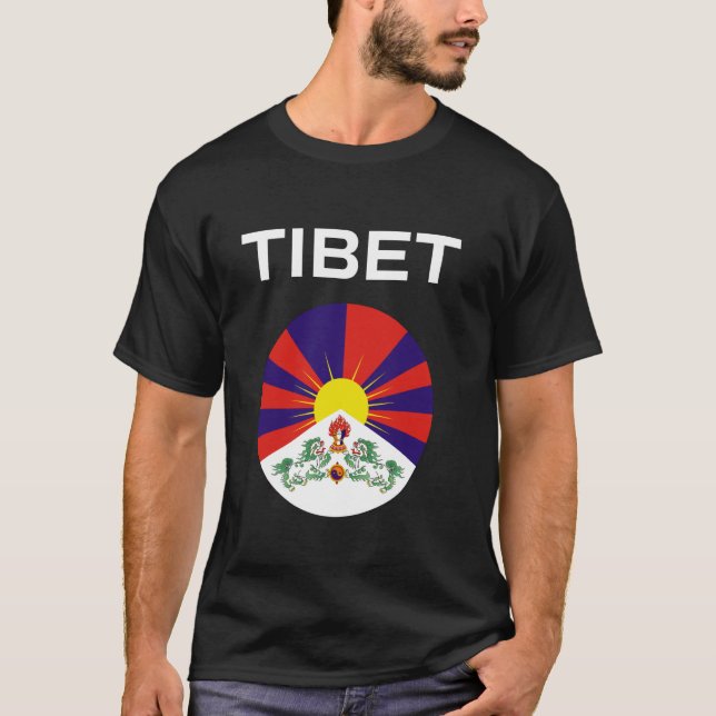 Camiseta Bandera de Tíbet Moderna (Anverso)