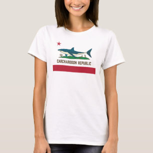 Camiseta Bandera de tiburón blanco de la República de Carch