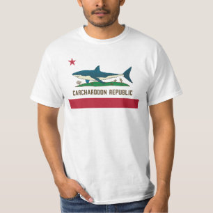 Camiseta Bandera de tiburón blanco de la República de Carch