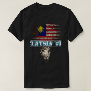 CAMISETA BANDERA DE TIGRE DE PATRIOTA ROJO Y AZUL DESTRUIDA
