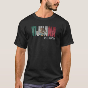 Camiseta Bandera de Tijuana México Roots Código del Aeropue