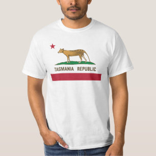 Camiseta Bandera de tilacino de la República de Tasmania Ti
