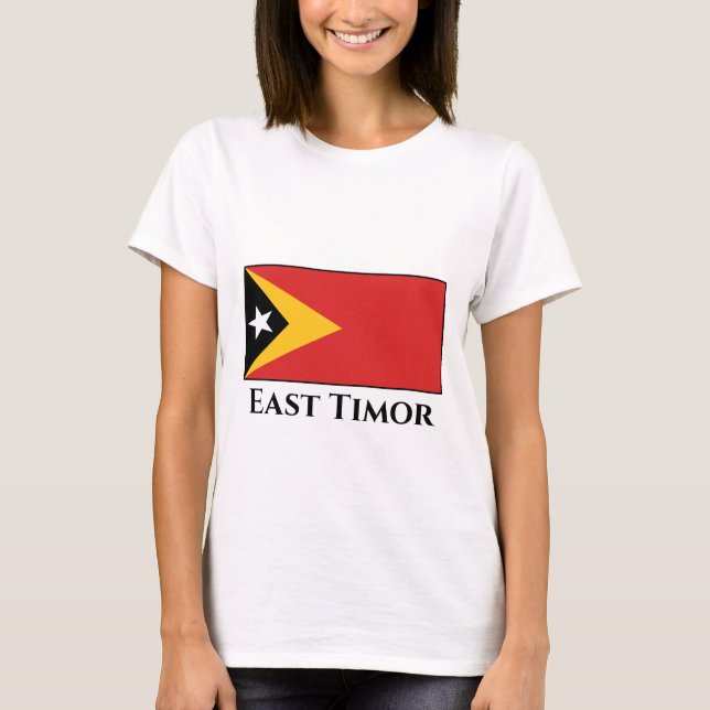 Camiseta Bandera de Timor Oriental (Anverso)