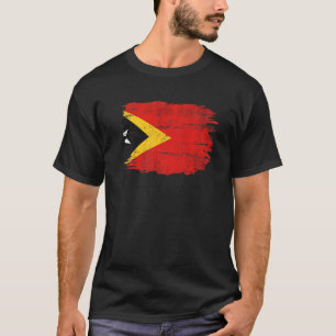 Camiseta Bandera de Timor Oriental antigua