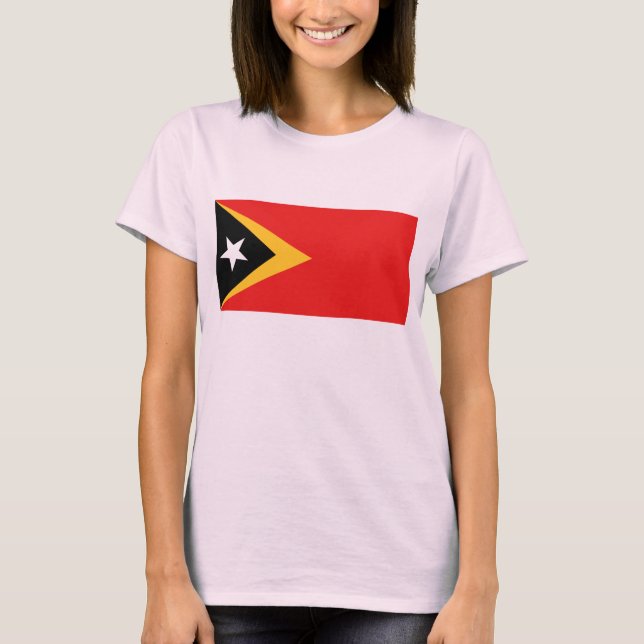 Camiseta Bandera de Timor Oriental x Mapa (Anverso)