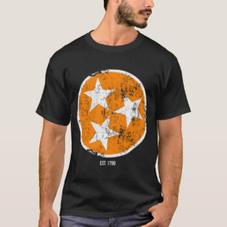 Camiseta Bandera De Tn De 3 Estrellas Naranja Bandera Blanc