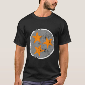 Camiseta Bandera De Tn Naranja Gris Con Distancia Tennessee