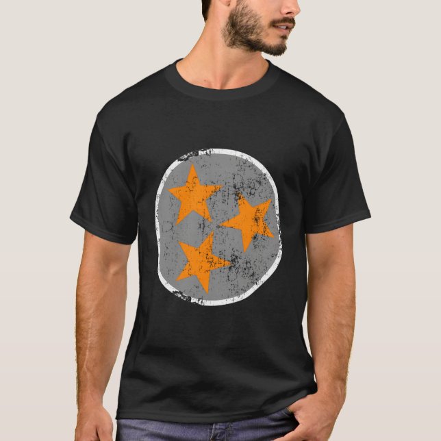 Camiseta Bandera De Tn Naranja Gris Con Distancia Tennessee (Anverso)