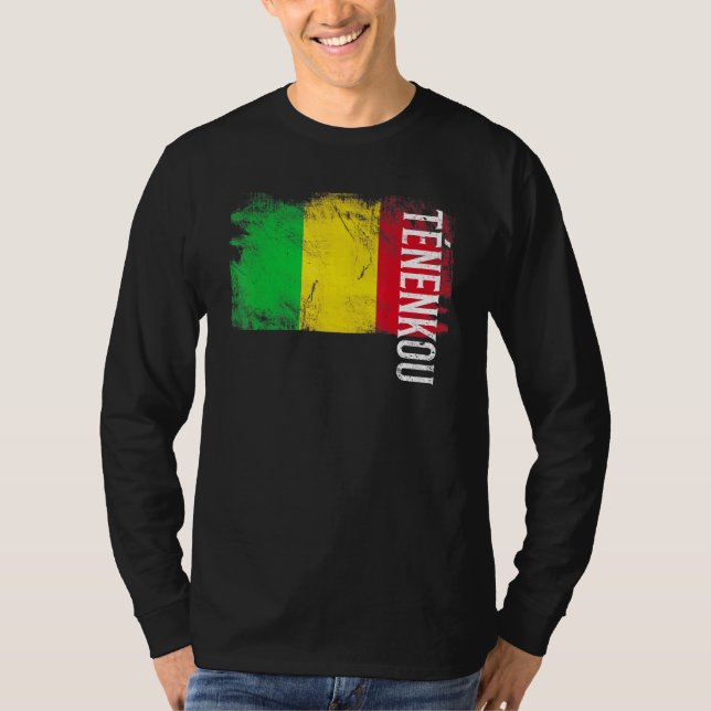 Camiseta Bandera De Tnenkou Mali Para Hombres Mujeres Niños (Anverso)
