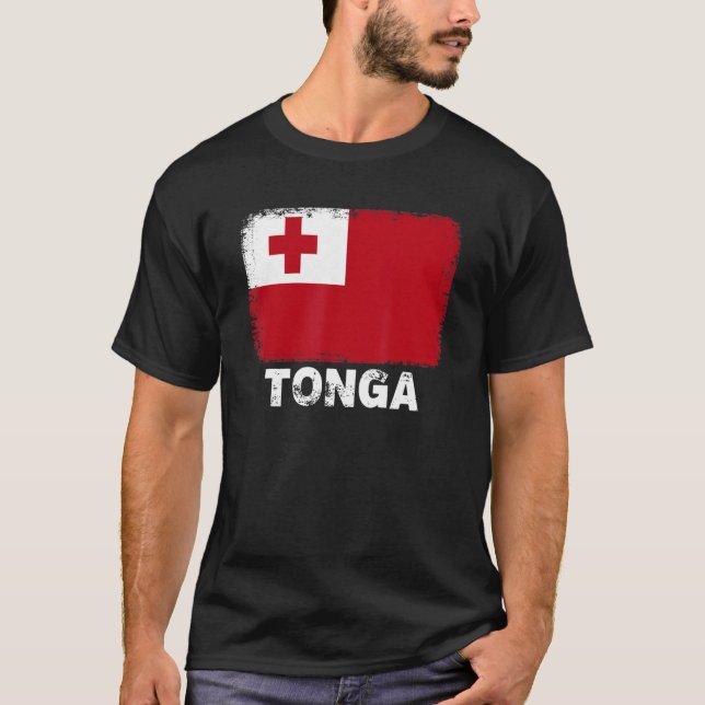Camiseta Bandera de Tonga Apoya a Tonga Hombres (Anverso)