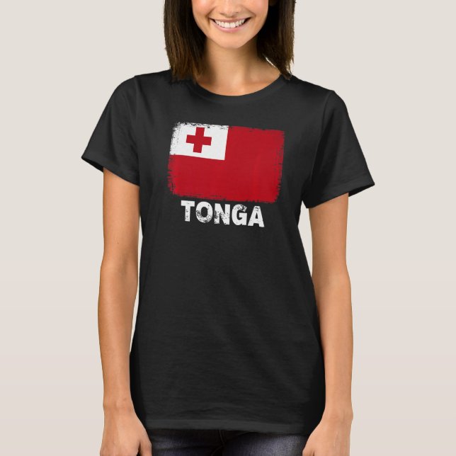 Camiseta Bandera de Tonga Apoya a Tonga Hombres (Anverso)