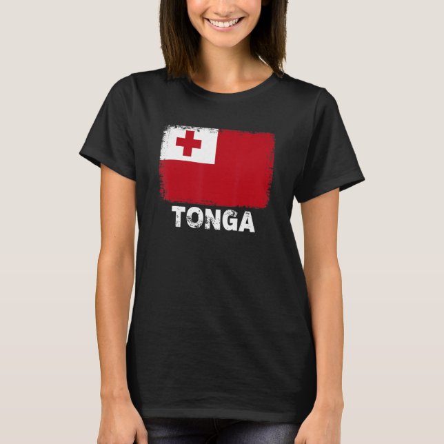 Camiseta Bandera de Tonga Apoya a Tonga Hombres (Anverso)