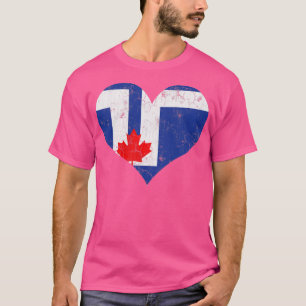 Camiseta Bandera de Toronto Corazón Canadá Distres de cosec