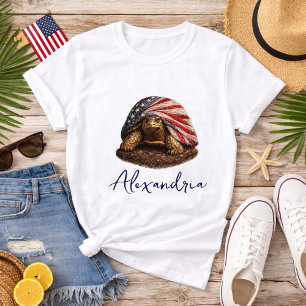 Camiseta Bandera de Tortuga Patriota