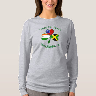 Camiseta Bandera de trébol personalizada jamaicana irlandes