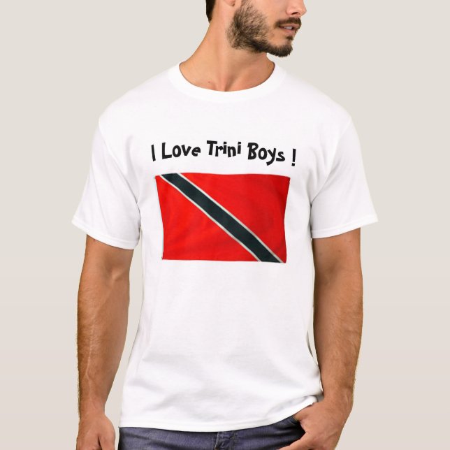 Camiseta ¡BANDERA de TRINI, amo a los muchachos de Trini! (Anverso)