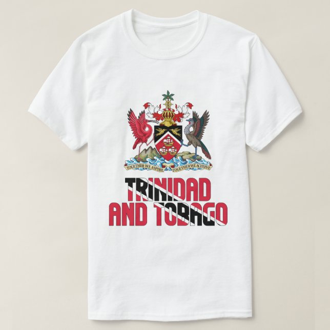 Camiseta Bandera de Trinidad y Tabago y Escudo de armas (Diseño del anverso)