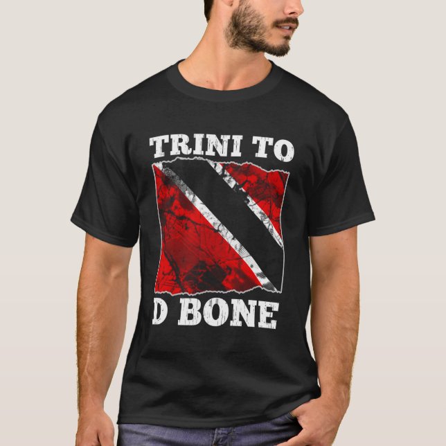 Camiseta Bandera De Trinidad Y Tobago - Trini To D Bone (Anverso)