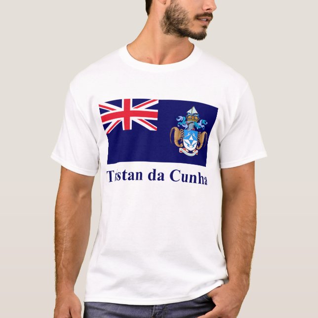 Camiseta Bandera de Tristan DA Cunha con nombre (Anverso)