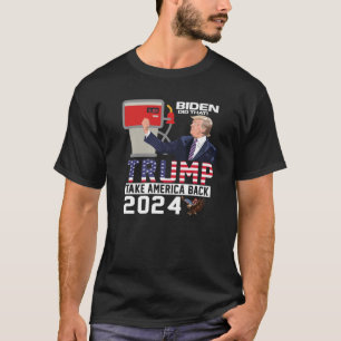 Camiseta Bandera de Trump 2024 Anti Joe Biden: gas medio de