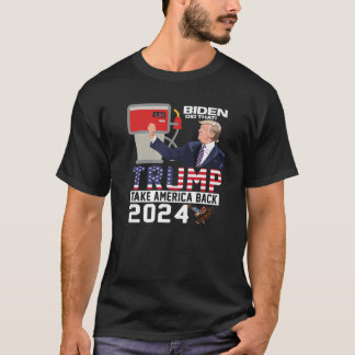 Camiseta Bandera de Trump 2024 Anti Joe Biden: gas medio de