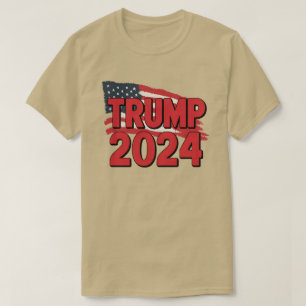Camiseta Bandera de Trump 2024 Bandera estadounidense de la