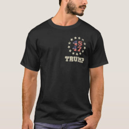 Camiseta Bandera de Trump 2024 de Trump 45 47 en Estados Un