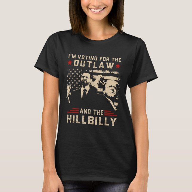 Camiseta Bandera de Trump 2024 Hillbilly J.d.vance 2024 Do (Anverso)