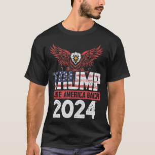Camiseta Bandera de Trump 2024: Hombres de América
