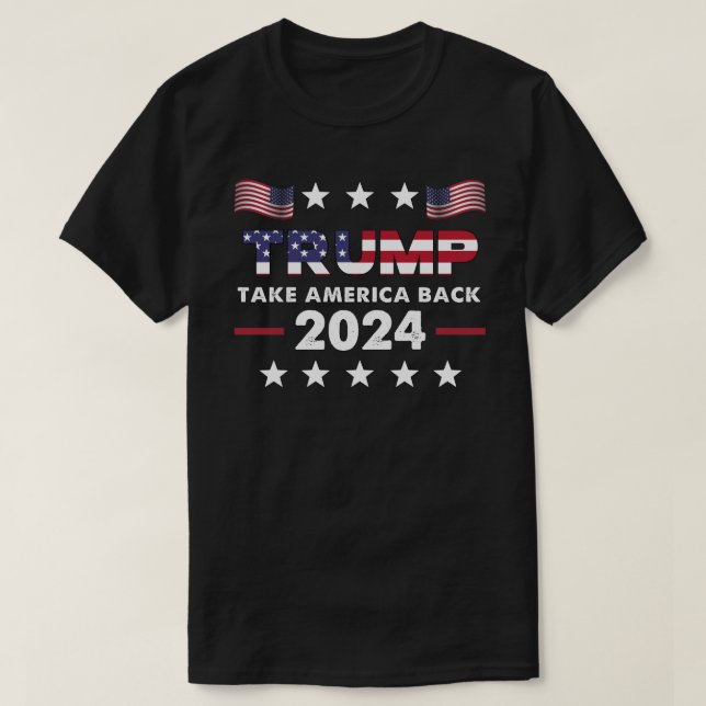 Camiseta Bandera de Trump 2024 para recuperar a Estados Uni (Diseño del anverso)