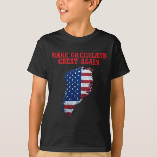 Camiseta Bandera de Trump en Groenlandia hace de Groenlandi