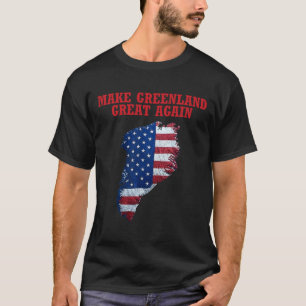 Camiseta Bandera de Trump en Groenlandia hace de Groenlandi