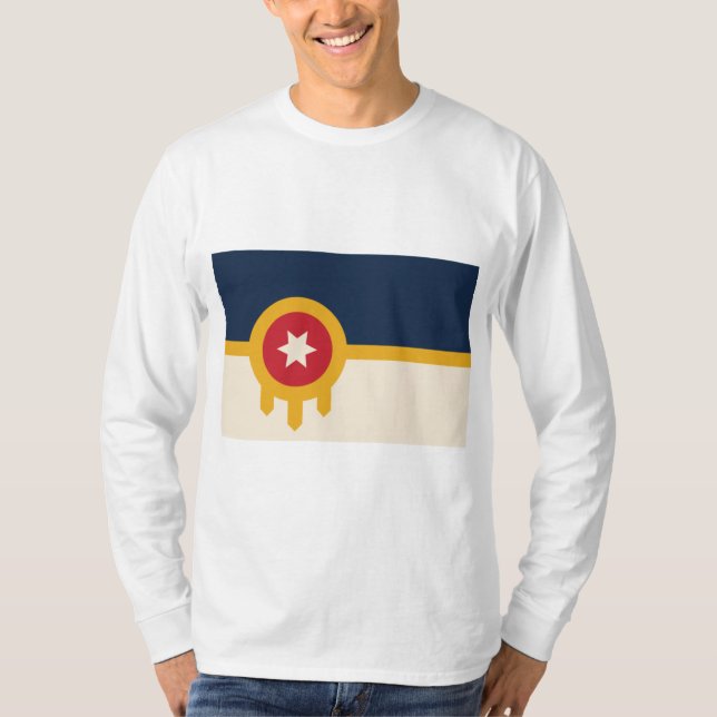 Camiseta Bandera de Tulsa (Oklahoma) (Anverso)