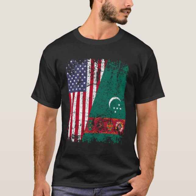 Camiseta Bandera De Turco De Medio Norteamericano Usa Turki (Anverso)