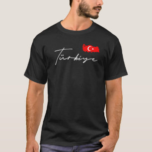Camiseta Bandera de Turquía de las letras de Trinidad y Tob