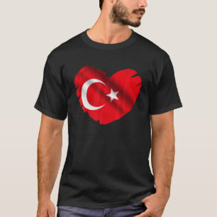 Camiseta Bandera De Turquía En Forma De Amante Turco Del Co
